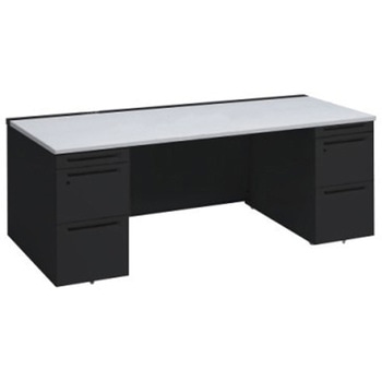 アドバンス 両袖机 中央引出し無 コンセント対応タイプ オカムラ(岡村製作所)