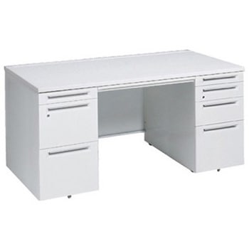 アドバンス 両袖机 4段 中央引出し付(A3対応) コンセント対応タイプ オカムラ(岡村製作所)