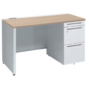 アドバンス 右片袖 中央引出し無 コンセント対応タイプ パネル脚 オカムラ(岡村製作所)