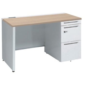 アドバンス 右片袖 中央引出し無 コンセント対応 ダイヤル錠タイプ パネル脚 オカムラ(岡村製作所)