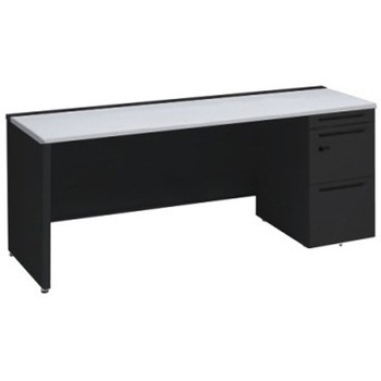 アドバンス 右片袖 中央引出し無 スタンダード ダイヤル錠タイプ パネル脚 オカムラ(岡村製作所)