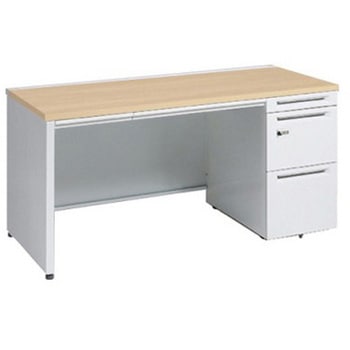 アドバンス 右片袖 中央引出し付(A3対応) 標準タイプ ダイヤル錠タイプ パネル脚 オカムラ(岡村製作所)