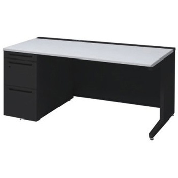 3V19MG MK61 アドバンス 左片袖 中央引出し無 コンセント対応タイプ L脚 オカムラ(岡村製作所) 06742228