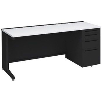 3V1BLF MK61 アドバンス 右片袖4段 中央引出し無 コンセント対応タイプ L脚 オカムラ(岡村製作所) 06742271