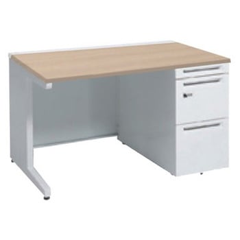 アドバンス 右片袖 中央引出し無 標準タイプ ダイヤル錠タイプ L脚 オカムラ(岡村製作所)