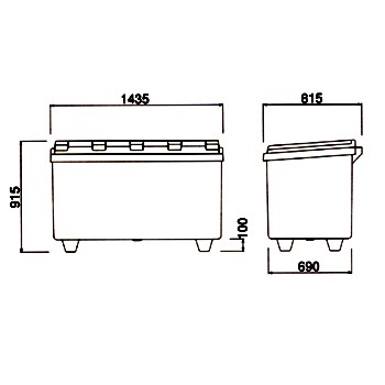 690R ジャンボ収納BOX カイスイマレン 容量690(非常用土嚢30俵格納)L