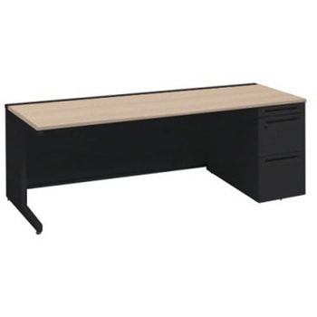 アドバンス 右片袖 中央引出し無 標準タイプ L脚 オカムラ(岡村製作所)