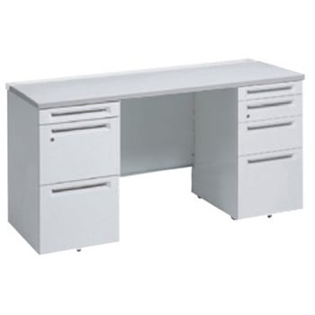 アドバンス 両袖机 4段 中央引出し無 スタンダードタイプ オカムラ(岡村製作所)