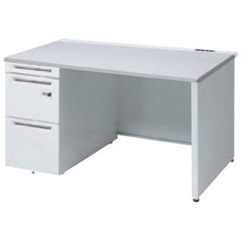 アドバンス 左片袖 中央引出し無 コンセント対応 ダイヤル錠タイプ パネル脚 オカムラ(岡村製作所)