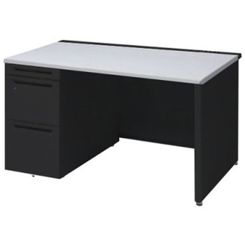 アドバンス 左片袖 中央引出し無 コンセント対応タイプ パネル脚 オカムラ(岡村製作所)