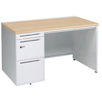 アドバンス 左片袖 中央引出し付(A3対応) コンセント対応タイプ ダイヤル錠タイプ パネル脚 オカムラ(岡村製作所)