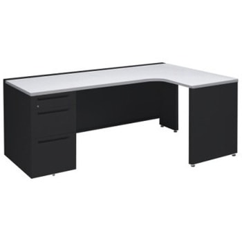 アドバンス L型右用左片袖3段B5引出無 配線カバー標準タイプ オカムラ(岡村製作所)