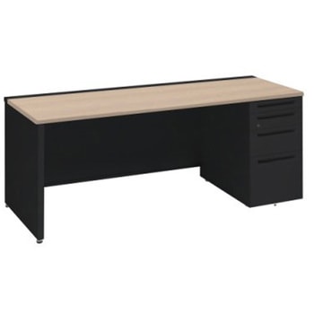 アドバンス 右片袖4段 中央引出し無 標準タイプ パネル脚 オカムラ(岡村製作所)