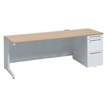 アドバンス 右片袖 中央引出し無 コンセント対応タイプ L脚 オカムラ(岡村製作所)