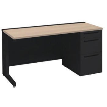 3V11CH MK57 アドバンス 右片袖3段B5 中央引出し無 標準タイプ L脚 オカムラ(岡村製作所) 06744678