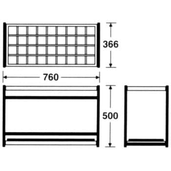 UB-280-236-0 折りたたみ式傘たてA型36本 1台 テラモト 【通販サイト