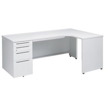 アドバンス L型右用左片袖4段引出付(A3対応) 配線カバー標準タイプ オカムラ(岡村製作所)