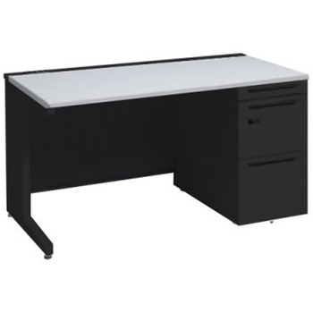 アドバンス 右片袖 中央引出し無 コンセント対応 ダイヤル錠タイプ L脚 オカムラ(岡村製作所)