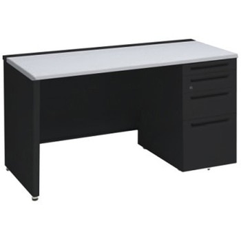 アドバンス 右片袖4段 中央引出し無 標準タイプ パネル脚 オカムラ(岡村製作所)