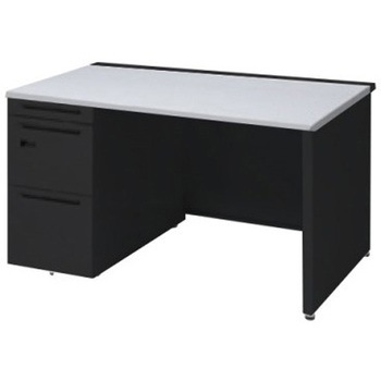 3V1JFK MK61 アドバンス 左片袖 中央引出し無 標準タイプ ダイヤル錠タイプ パネル脚 オカムラ(岡村製作所) 06748275