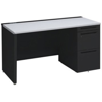 アドバンス 右片袖 中央引出し無 コンセント対応タイプ パネル脚 オカムラ(岡村製作所)