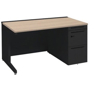 アドバンス 右片袖 中央引出し無 標準タイプ ダイヤル錠タイプ L脚 オカムラ(岡村製作所)