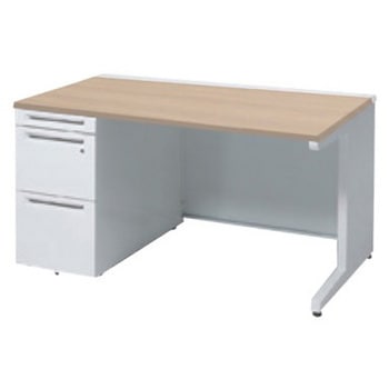 3V19BJ MK54 アドバンス 左片袖 中央引出し無 標準タイプ L脚 オカムラ(岡村製作所) 06749289