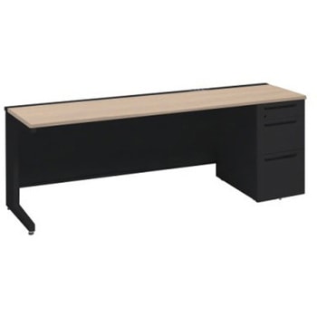 アドバンス 右片袖3段B5 中央引出し無 コンセント対応タイプ L脚 オカムラ(岡村製作所)