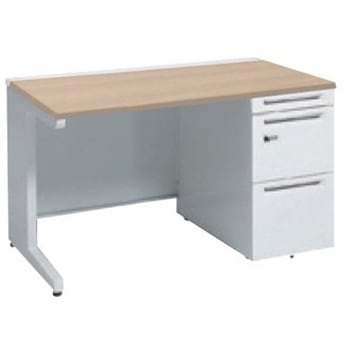 アドバンス 右片袖 中央引出し無 標準タイプ ダイヤル錠タイプ L脚 オカムラ(岡村製作所)