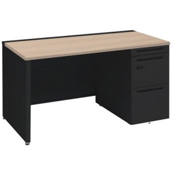 アドバンス 右片袖 中央引出し無 スタンダード ダイヤル錠タイプ パネル脚 オカムラ(岡村製作所)