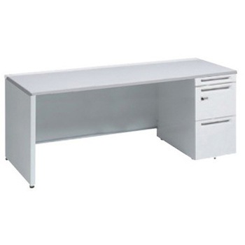 アドバンス 右片袖 中央引出し無 スタンダード ダイヤル錠タイプ パネル脚 オカムラ(岡村製作所)