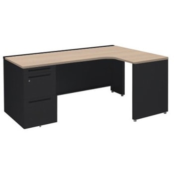 アドバンス L型右用左片袖3段引出無 配線カバー標準タイプ オカムラ(岡村製作所)