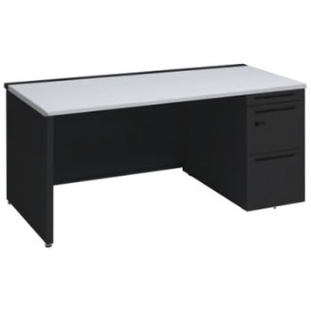 アドバンス 右片袖 中央引出し無 スタンダード ダイヤル錠タイプ パネル脚 オカムラ(岡村製作所)