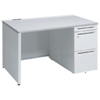 アドバンス 右片袖 中央引出し無 コンセント対応タイプ パネル脚 オカムラ(岡村製作所)