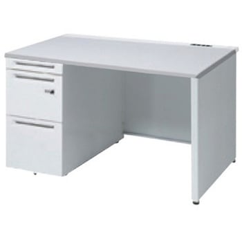 アドバンス 左片袖 中央引出し無 コンセント対応 ダイヤル錠タイプ パネル脚 オカムラ(岡村製作所)