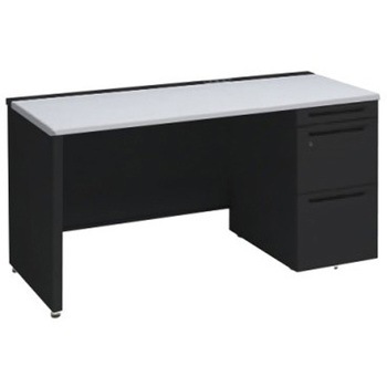 アドバンス 右片袖 中央引出し無 コンセント対応タイプ パネル脚 オカムラ(岡村製作所)