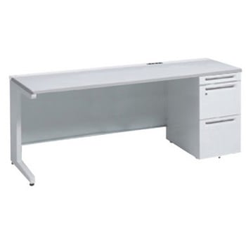 アドバンス 右片袖 中央引出し無 コンセント対応タイプ L脚 オカムラ(岡村製作所)