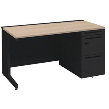 アドバンス 右片袖 中央引出し無 標準タイプ ダイヤル錠タイプ L脚 オカムラ(岡村製作所)