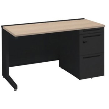 アドバンス 右片袖 中央引出し無 標準タイプ ダイヤル錠タイプ L脚 オカムラ(岡村製作所)