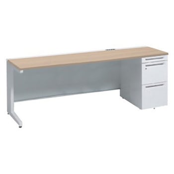 アドバンス 右片袖 中央引出し無 コンセント対応タイプ L脚 オカムラ(岡村製作所)