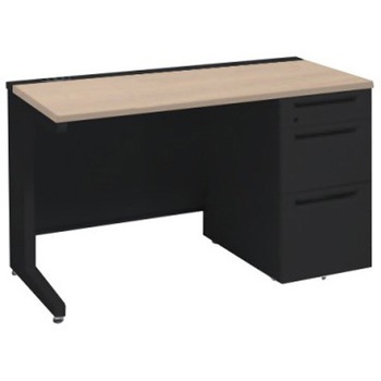 アドバンス 右片袖3段B5 中央引出し無 コンセント対応タイプ L脚 オカムラ(岡村製作所)