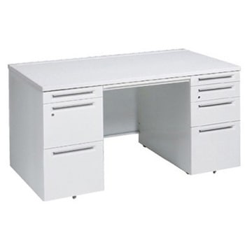 アドバンス 両袖机 4段 中央引出し付(A3対応) コンセント対応タイプ オカムラ(岡村製作所)