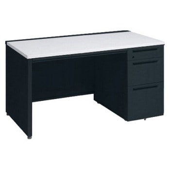 アドバンス 右片袖3段B5 中央引出し付(A3対応) コンセント対応タイプ パネル脚 オカムラ(岡村製作所)