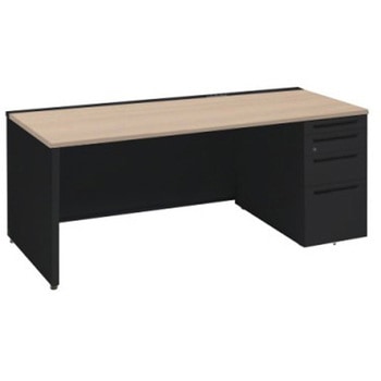 アドバンス 右片袖4段 中央引出し無 コンセント対応タイプ パネル脚 オカムラ(岡村製作所)