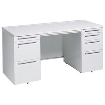 アドバンス 両袖机 4段 中央引出し付(A3対応) スタンダードタイプ オカムラ(岡村製作所)