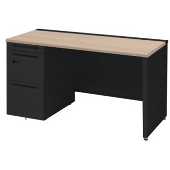 3V1JGJ MK57 アドバンス 左片袖 中央引出し無 標準タイプ ダイヤル錠タイプ パネル脚 オカムラ(岡村製作所) 06753358