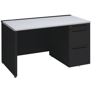 アドバンス 右片袖 中央引出し無 コンセント対応タイプ パネル脚 オカムラ(岡村製作所)