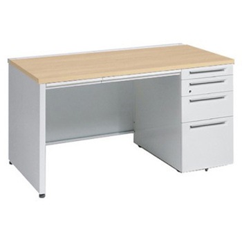 3V1WEJ MK54 アドバンス 右片袖4段 中央引出し付(A3対応) 標準タイプ パネル脚 オカムラ(岡村製作所) 06754216