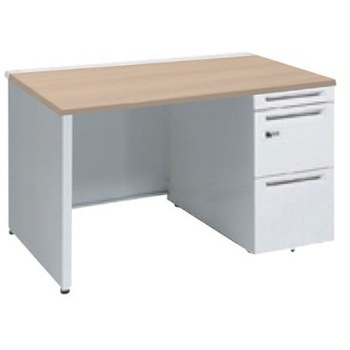 アドバンス 右片袖 中央引出し無 スタンダード ダイヤル錠タイプ パネル脚 オカムラ(岡村製作所)