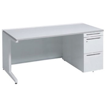 アドバンス 右片袖 中央引出し無 標準タイプ L脚 オカムラ(岡村製作所)